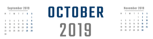 Calendar October 2019