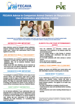 FECAVA Advice to Companion Animal Owners on Responsible use of Antibiotics and Infection Control
