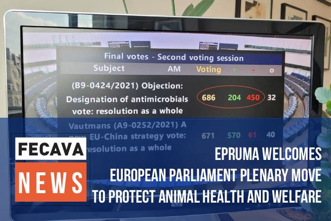 EPRUMA welcomes European Parliament Plenary move to protect animal health and welfare
